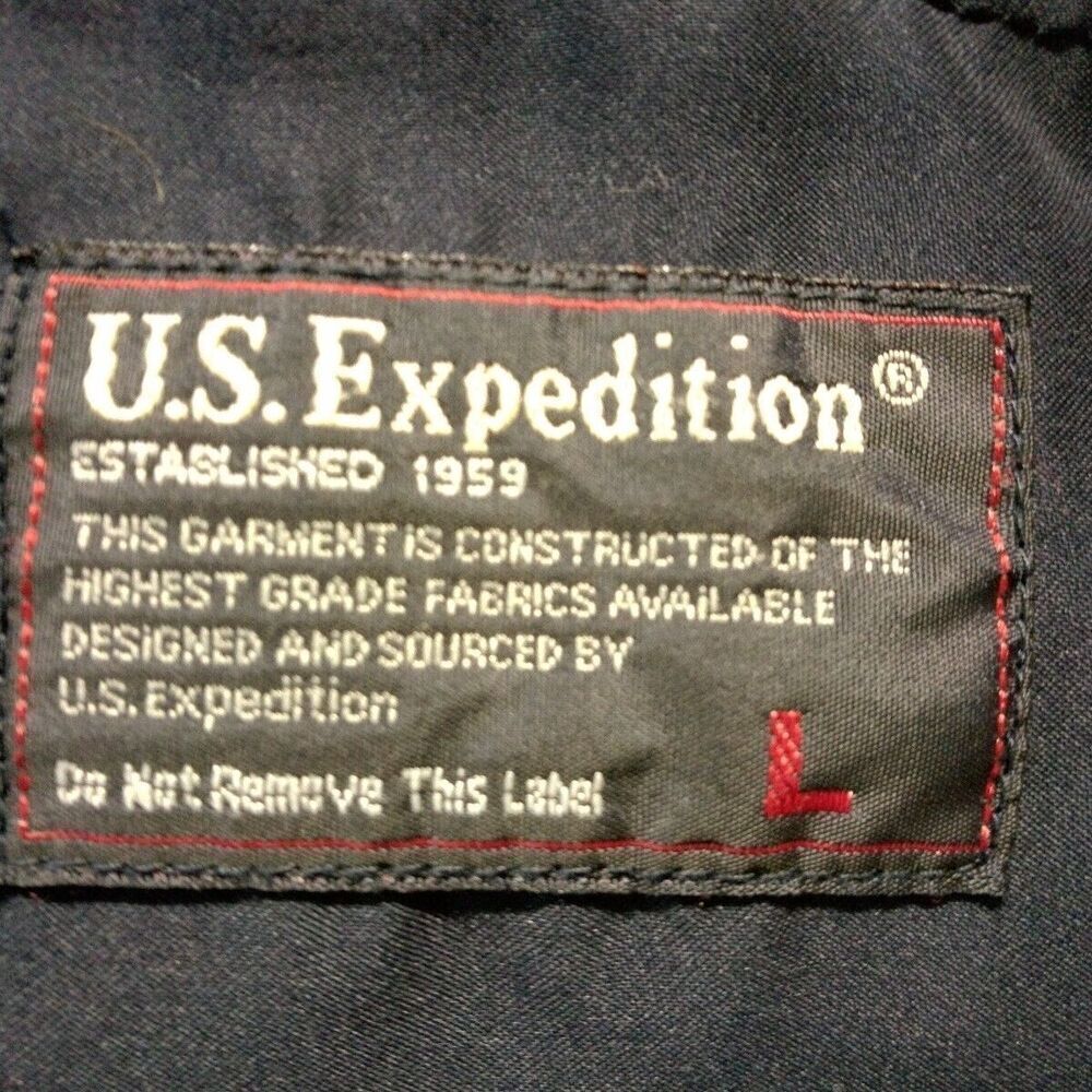 US Expedition Jacket Full Zip Sleeveless Outdoor Gray Blue - Picture 5 of 5